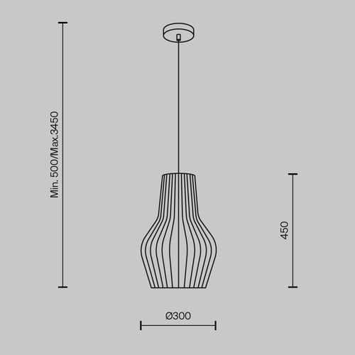 Maytoni - Hanglamp Roots - Zwart - Ø30 - vtwonen shop
