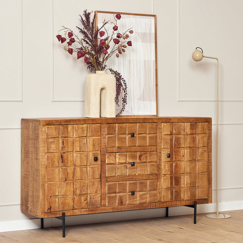 StarFurn Dressoir Brandy - Naturel Mangohout - 160x40x90cm