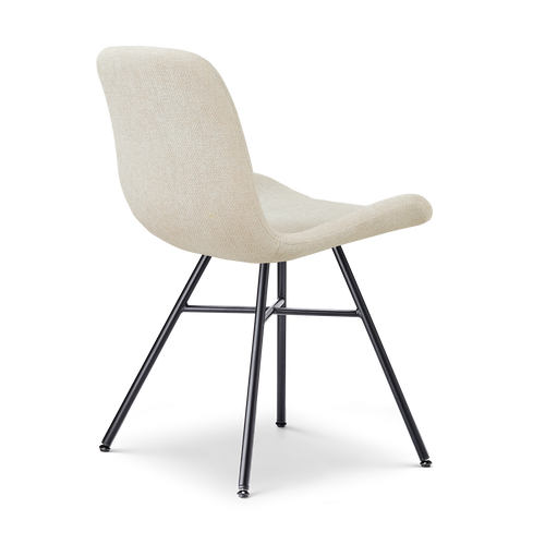 Nolon Noa-Fé eetkamerstoel cottonbeige - zwart onderstel - vtwonen shop