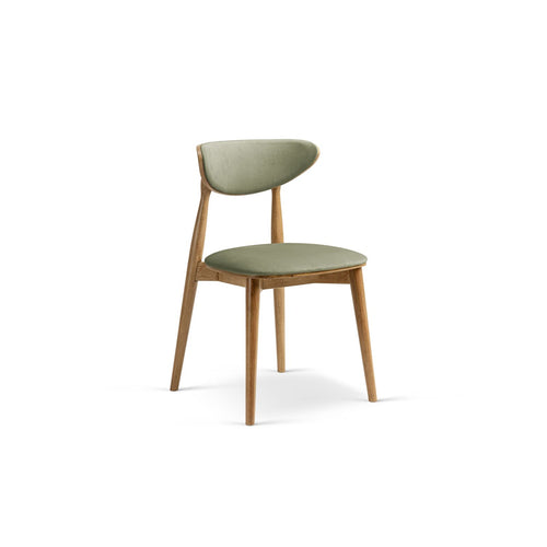 Set van 2 fluwelen stoelen Rina flueel groente - 48x47.5x79cm