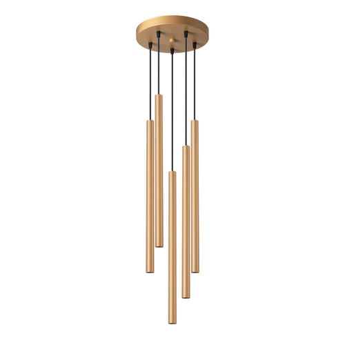 Sollux Lighting Hanglamp PASTELO 5P goud - 25x25x110cm