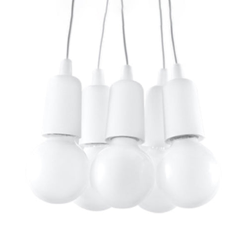 Sollux Lighting Hanglamp DIEGO 5 wit - 25x25x90cm