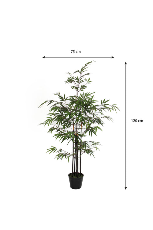 Mica Decorations Bamboe Kunstplant - H120 x Ø75 cm - Groen