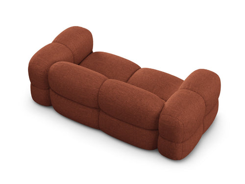 Cosmopolitan Design Bank Loretto 3-zits, structurele stof koraal - 100x210x68cm