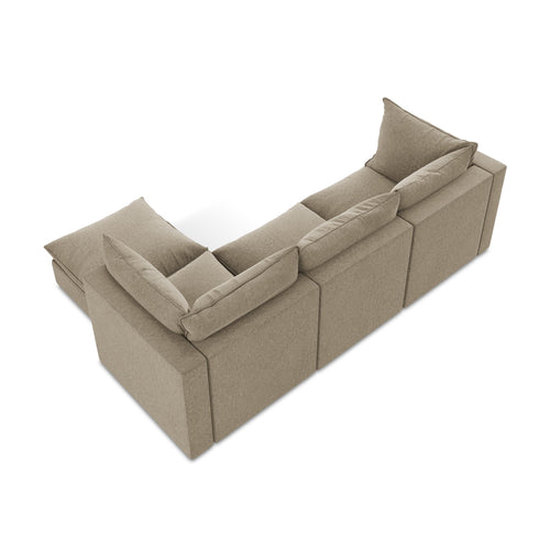 LaMiaSofa hoekbank rechts Ravenna - velours - beige - 255x165x77