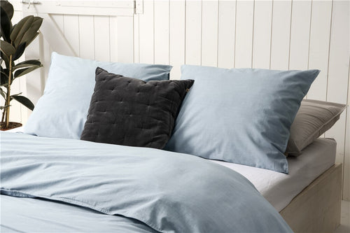 Walra - Dekbedovertrek Vintage Cotton - 240x220 cm - Jeans Blauw
