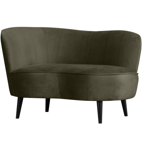 WOOOD loungefauteuil links Sara - Velvet - Warm groen - 71x112x81 - vtwonen shop