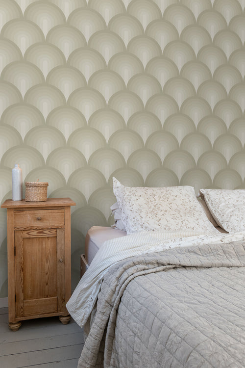 ESTAhome behang 3D-motief vergrijsd olijfgroen - 50 x 900 cm - 131120 - vtwonen shop