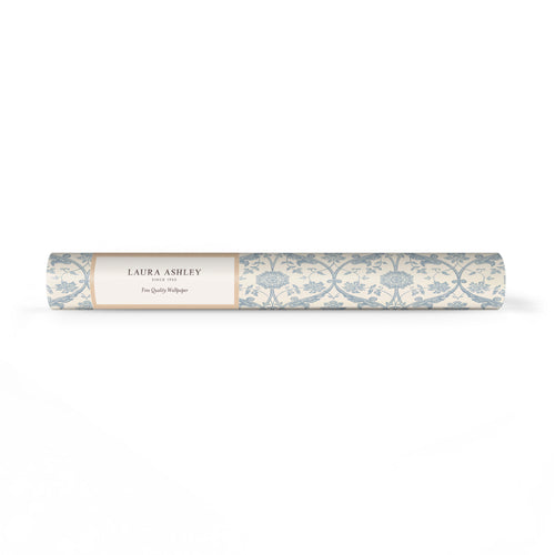 Laura Ashley Vliesbehang - Endale Trellis Newport Blue