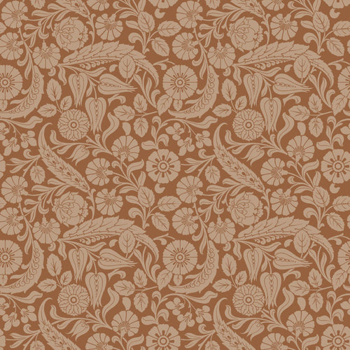 ESTAhome behang bloemmotief terracotta bruin - 50 x 900 cm - 139786 - vtwonen shop