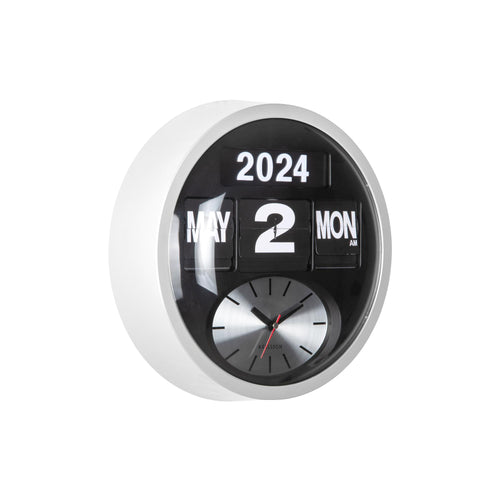 Karlsson wandklok Round Flip - wit - Ø32.6cm - vtwonen shop