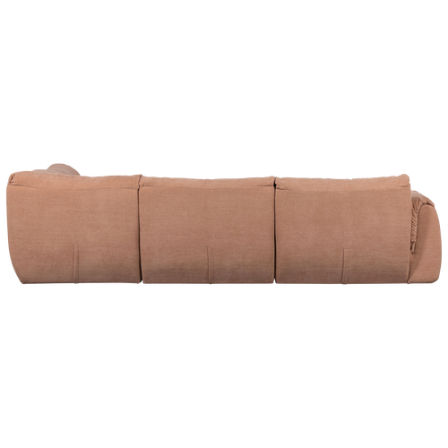 WOOOD hoekbank rechts Baggy - Geweven Chenille - Oud Roze - 81x396x214 - vtwonen shop