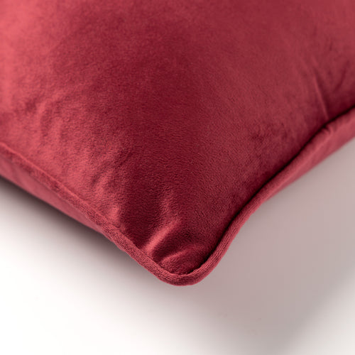 FINN - Sierkussen 45x45 cm - velvet - effen kleur - Merlot - rood