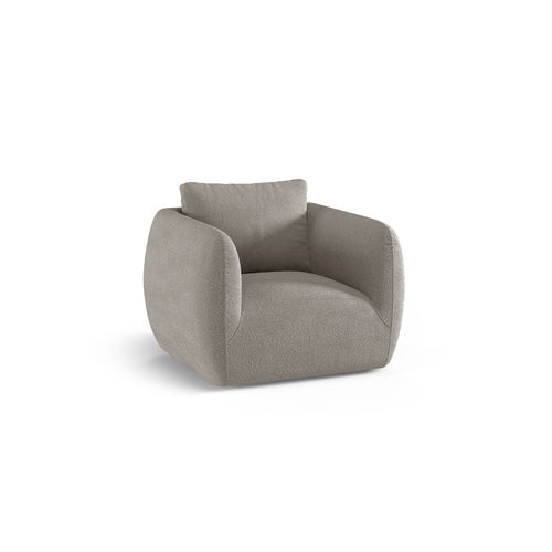Cosmopolitan Design - Fauteuil Nimes boucle grijs - 87x95.5x80cm