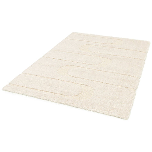 AFK Living vloerkleed Calligramme - reliëfeffect - wit - 160x230 cm
