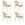 Housecraft Living Amae Tuinstoel Armleuning Kunststof Beige - Set van 4