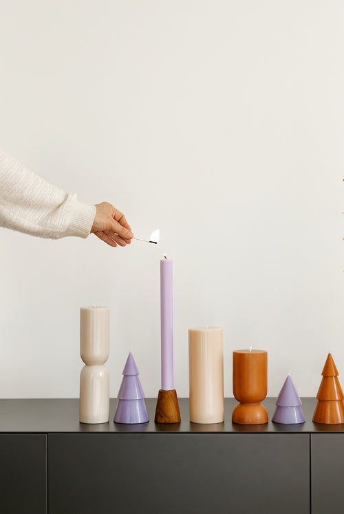 Originalhome kaars organische vorm - beige - L - vtwonen shop