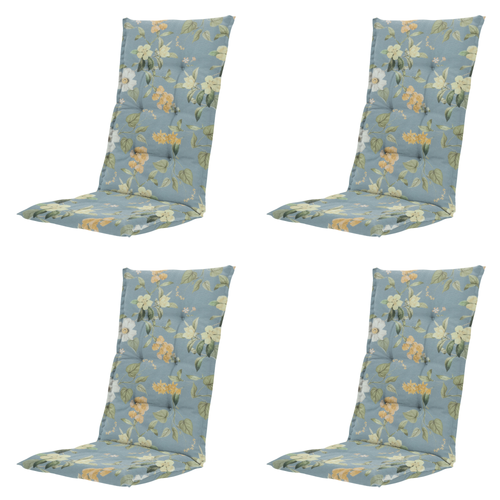 Madison tuinstoelkussen hoge rug Julliete - mulitkleur - 123x50x5cm - set van 4
