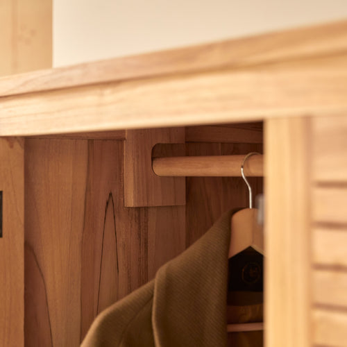 Tikamoon Kast van massief teakhout - Naturel - vtwonen shop