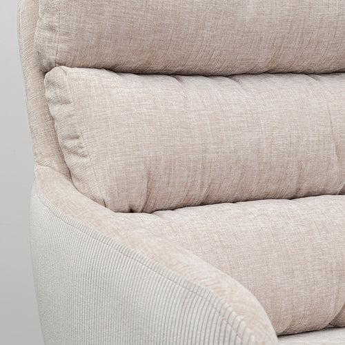 Kare Design Draaistoel met armleuningen Bosse creme