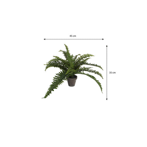 Mica Decorations Boston Varen Kunstplant in Bloempot Stan - H35 x Ø45 cm - Groen