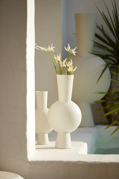 Light & Living vaas KAVANDU - 22x14x40cm - wit - vtwonen shop