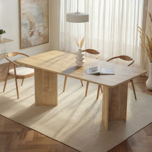 Calicosy - Eettafel LORAN - Licht hout 180x35x46 cm