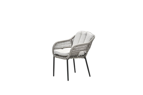 Pescara dining fauteuil - carbon black - rope taupe - desert sand - vtwonen shop