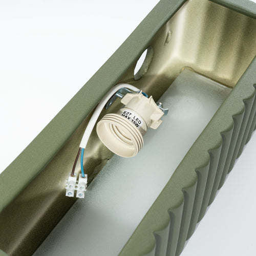 Sollux Lighting Wandlamp keramiek RIGATA olijfgroen - 34x12x10cm