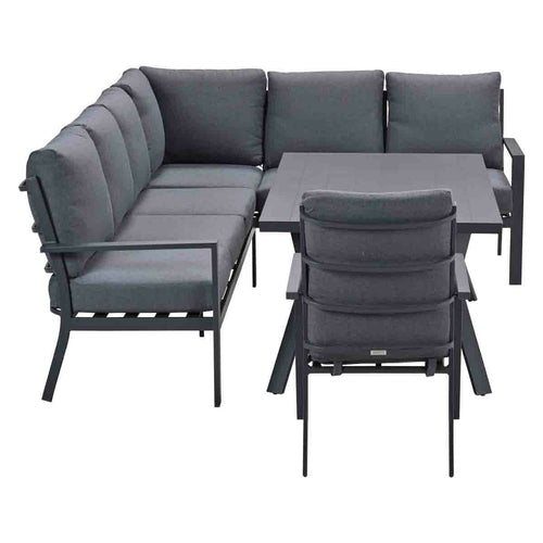 Garden Impressions lounge dining set Senja mystic grey - 4-delig - rechts incl stoel - vtwonen shop