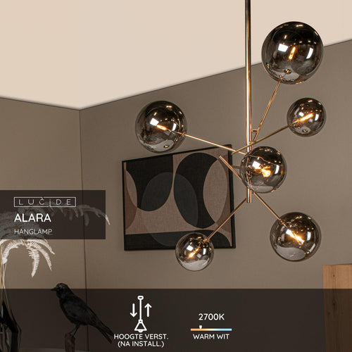 Lucide hanglamp ALARA - 6xG4 - Goud - vtwonen shop