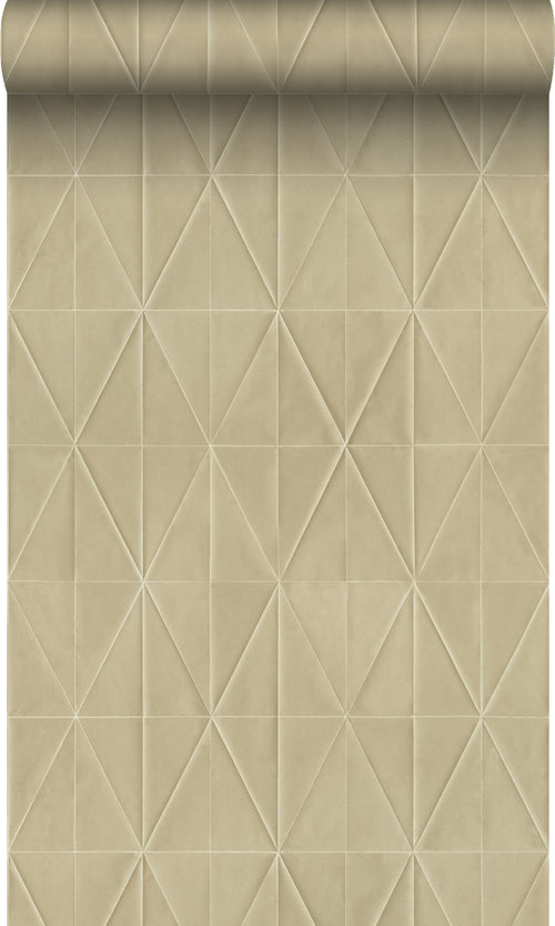 Origin Wallcoverings eco-texture vliesbehang origami motief beige - 0,53 x 10,05 m - 347857 - vtwonen shop