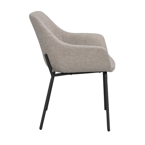 Rowico Home Haley Eetkamerstoel Lichtgrijs - Met Armleuning - Stof - vtwonen shop