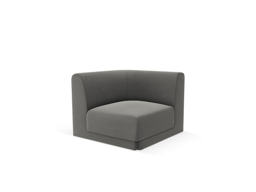 Micadoni - Hoekmodule "Miley" flueel lichtgrijs - 90x90x70cm