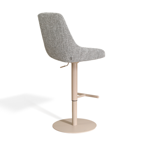 Nolon Niva-Isa tulp barkruk grijs blend verstelbaar - beige poten