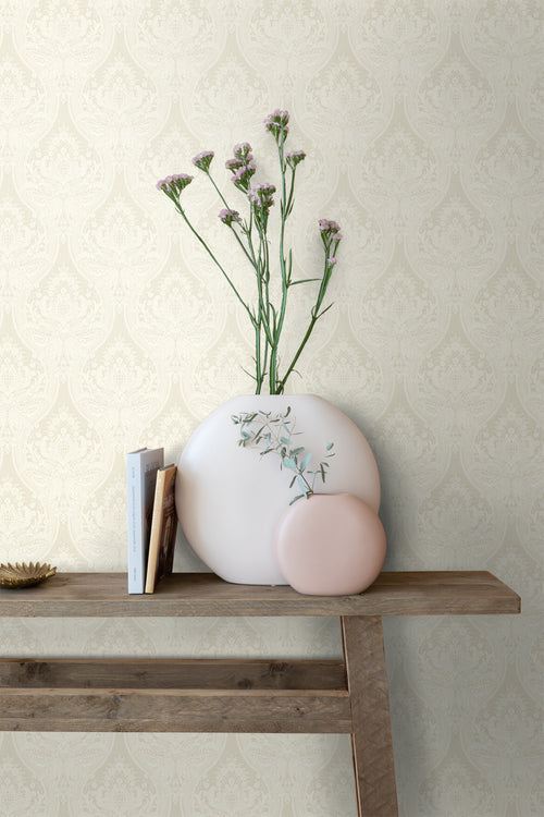 ESTAhome behang barokprint crème beige - 53 cm x 10.05 m - 127605