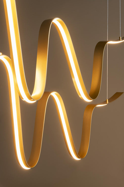 Lucide hanglamp LAMBADA - Geïntegreerde LED - Mat Goud / Messing - vtwonen shop