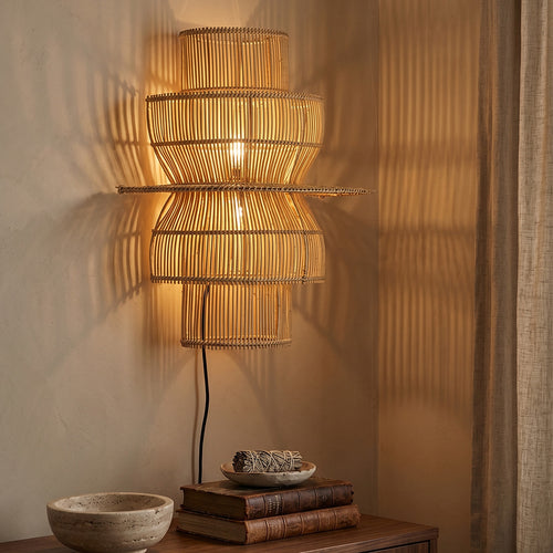 Raw Materials Saturn rotan wandlamp - 33x52x55 cm
