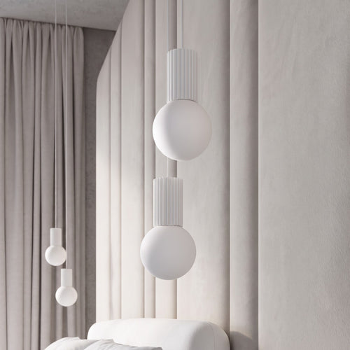 Sollux Lighting Hanglamp HALO 2P wit - 15x15x120cm