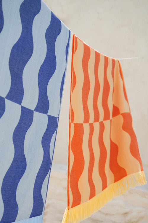 noo.ma NUGO Strandlaken - Pumpkin Orange & Mellow Yellow