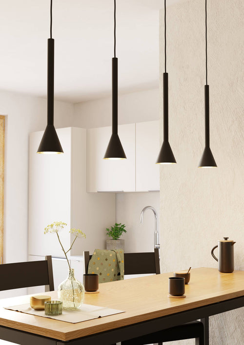 EGLO hanglamp Cortaderas - gu10 - 113 cm - zwart/goud - vtwonen shop