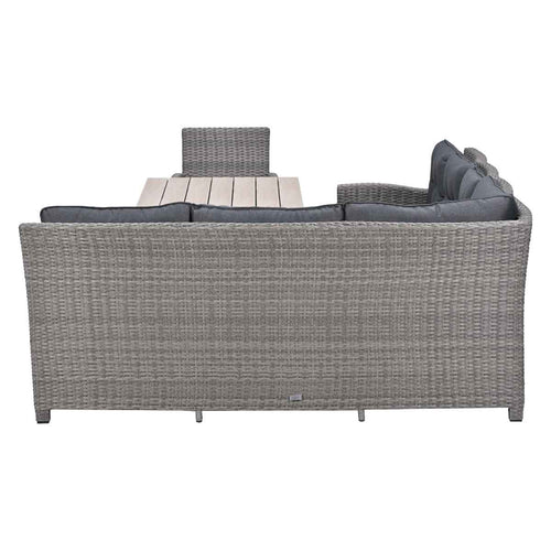 Garden Impressionslounge dining set Jaru 6-delig rechts - light teak vironwood