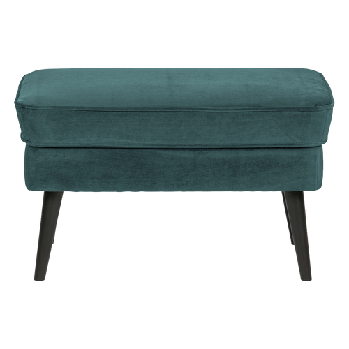 WOOOD hocker Rocco - Velvet - Teal - 47x77x51