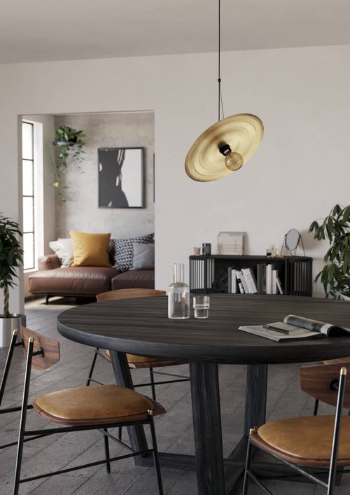 EGLO hanglamp Lintmill - e27 - ø 40 cm - zwart/goud