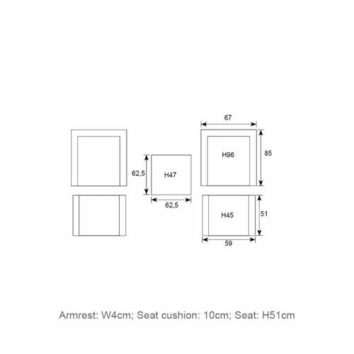 Garden Impressions loungeset Santa Rosa vintage willow - verstelbaar
