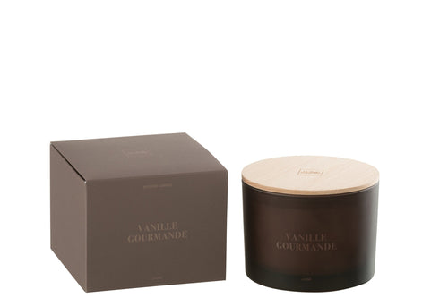 J-Line geurkaars Accords Essentiels - Vanille Gourmande - bruin - 28U