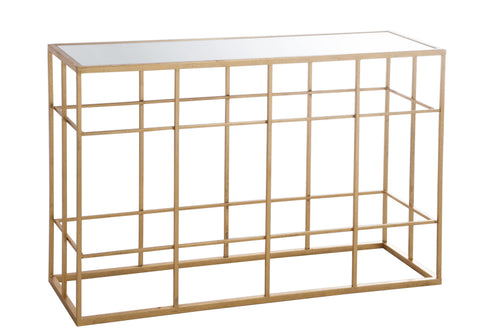 J-Line console Spijlen - metaal/glas - goud