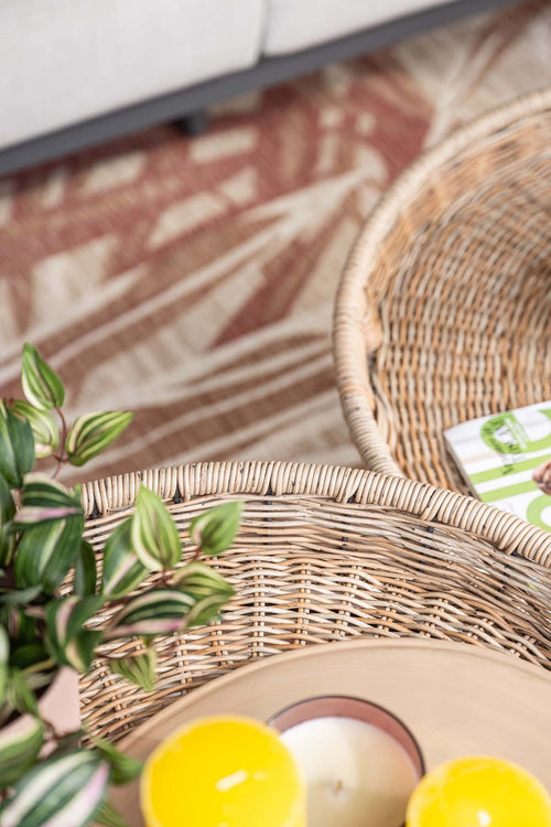 Set van 2 bijzettafels Benidorm - wicker & aluminium - binnen / buiten - vtwonen shop