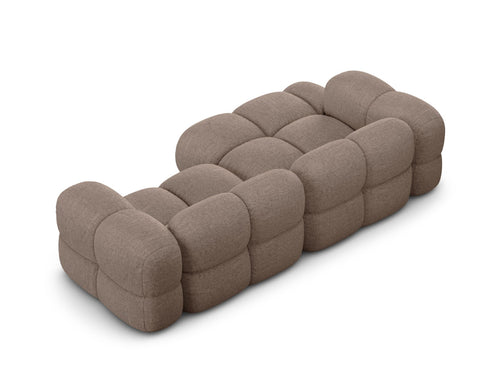 Cosmopolitan Design linker hoekbank Loretto 3-zits, structurele stof cappuccino - 147x250x68cm