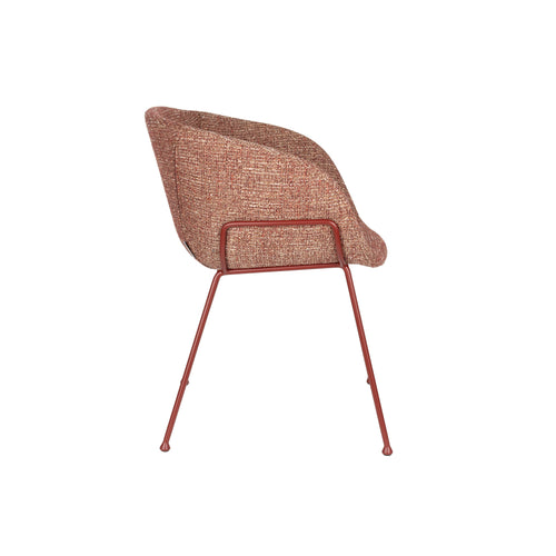 Zuiver Feston Eetkamerstoelen Met Armleuningen Terra/Rood - Set van 2